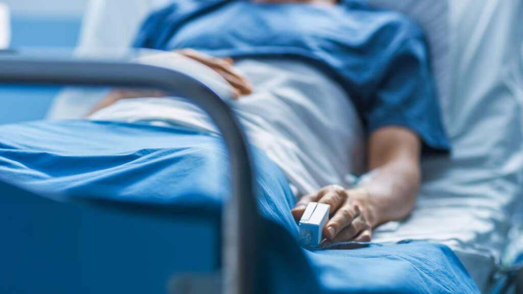 What does it mean if someone is hospitalized?