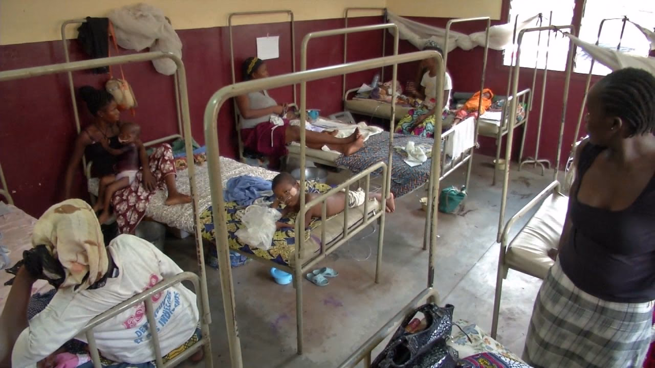 Where is the largest hospital in Central African Republic?