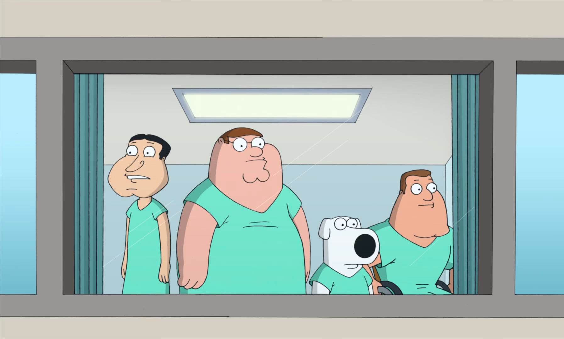 Who smashed Peter Griffin's head on the button?