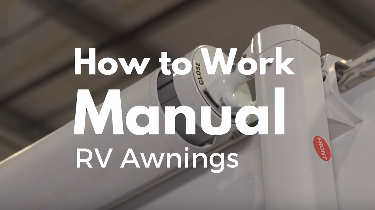 How do you open an RV awning?
