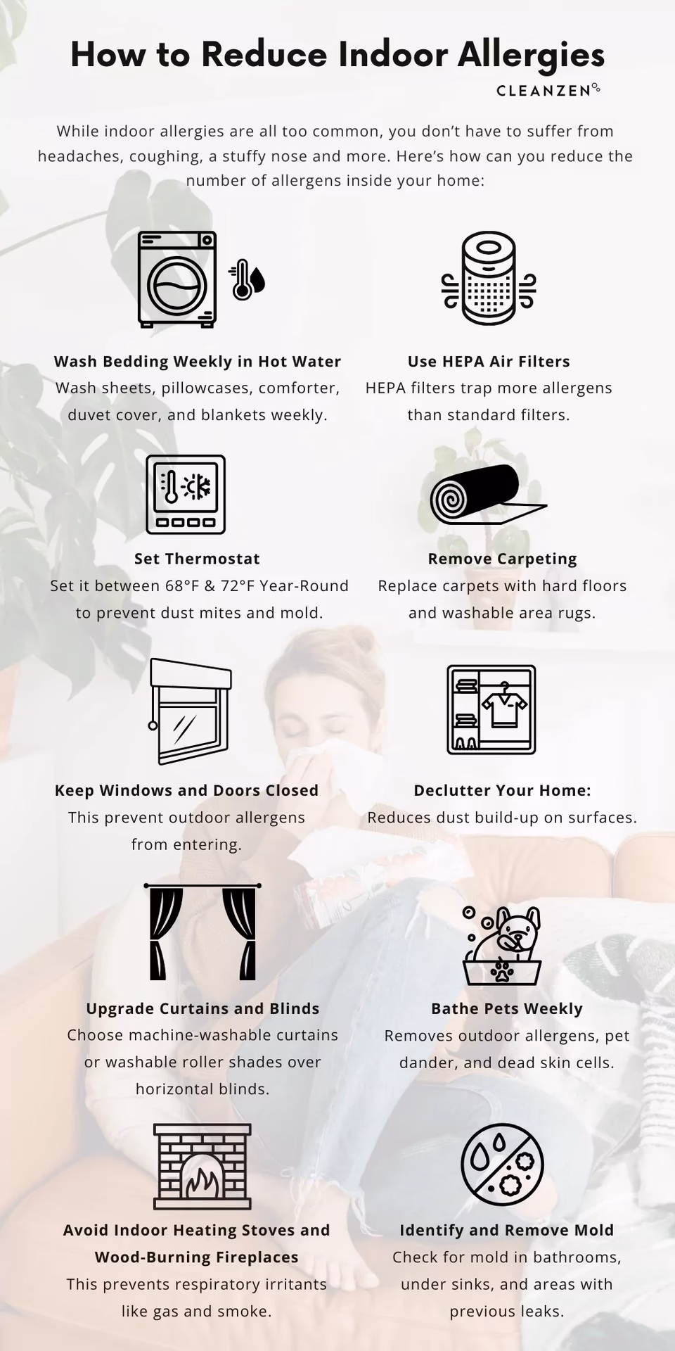 How to reduce airborne allergens at home?