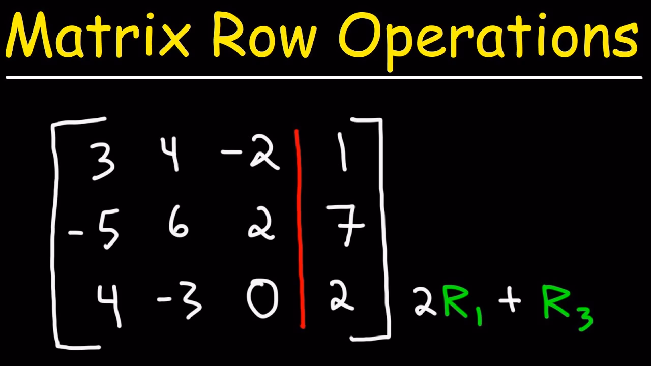 Do row operations change a matrix?