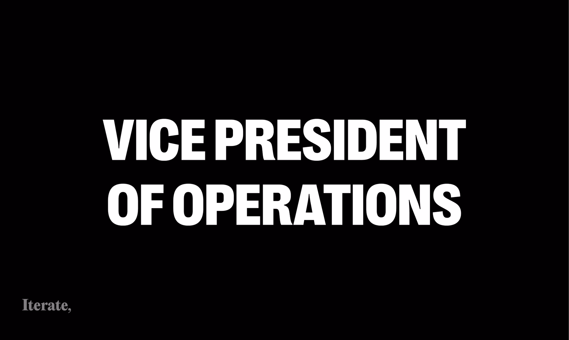 What is a vice president of operations?