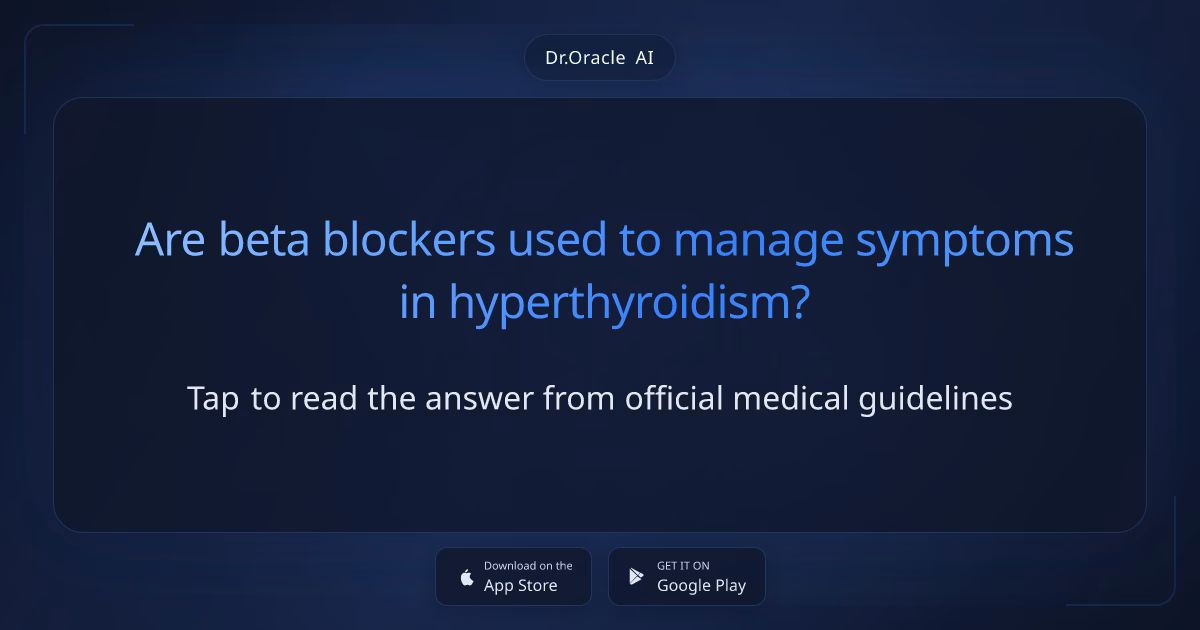 Are beta-blockers bad for hyperthyroidism?