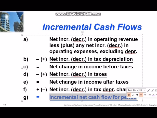 How to calculate incremental cash flow?