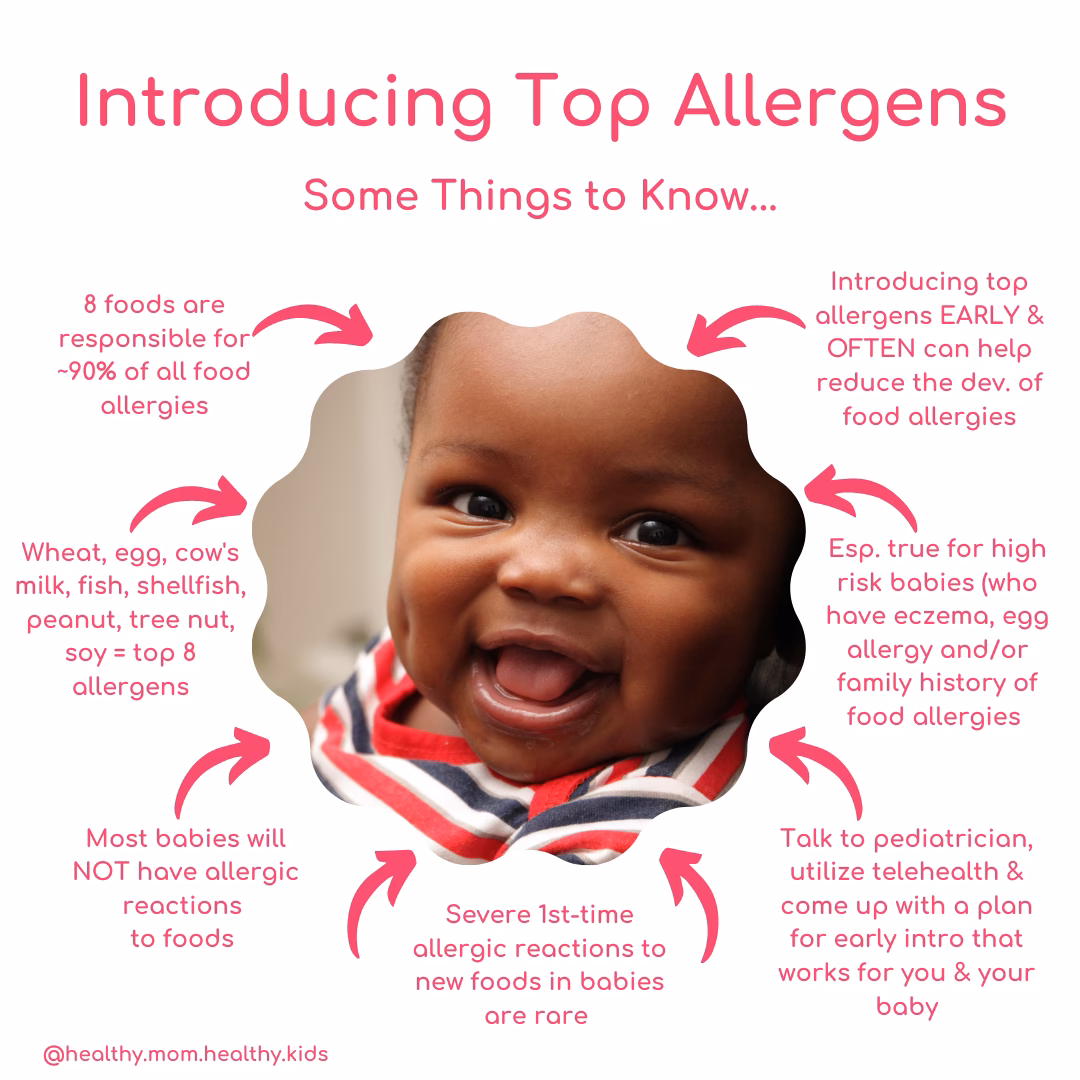 What are the most common food allergies in a baby's first year?