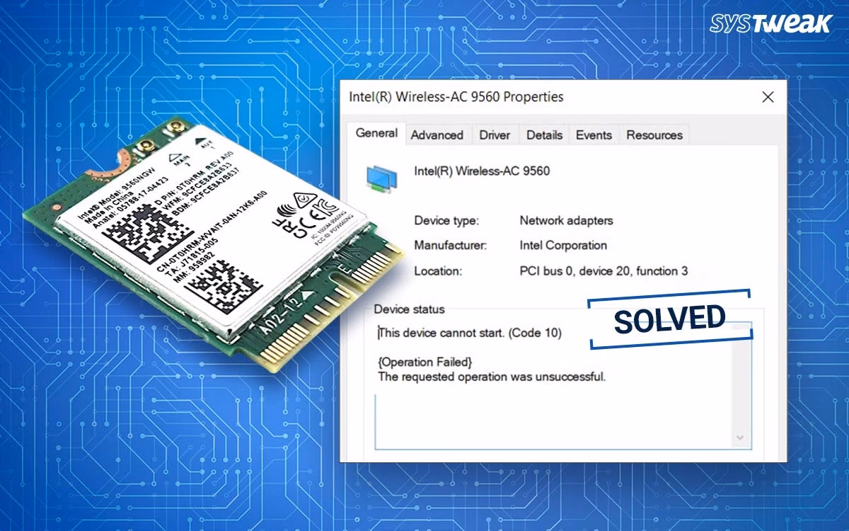 How to fix Intel (R) wireless-AC 9560 not working error on Windows 11?