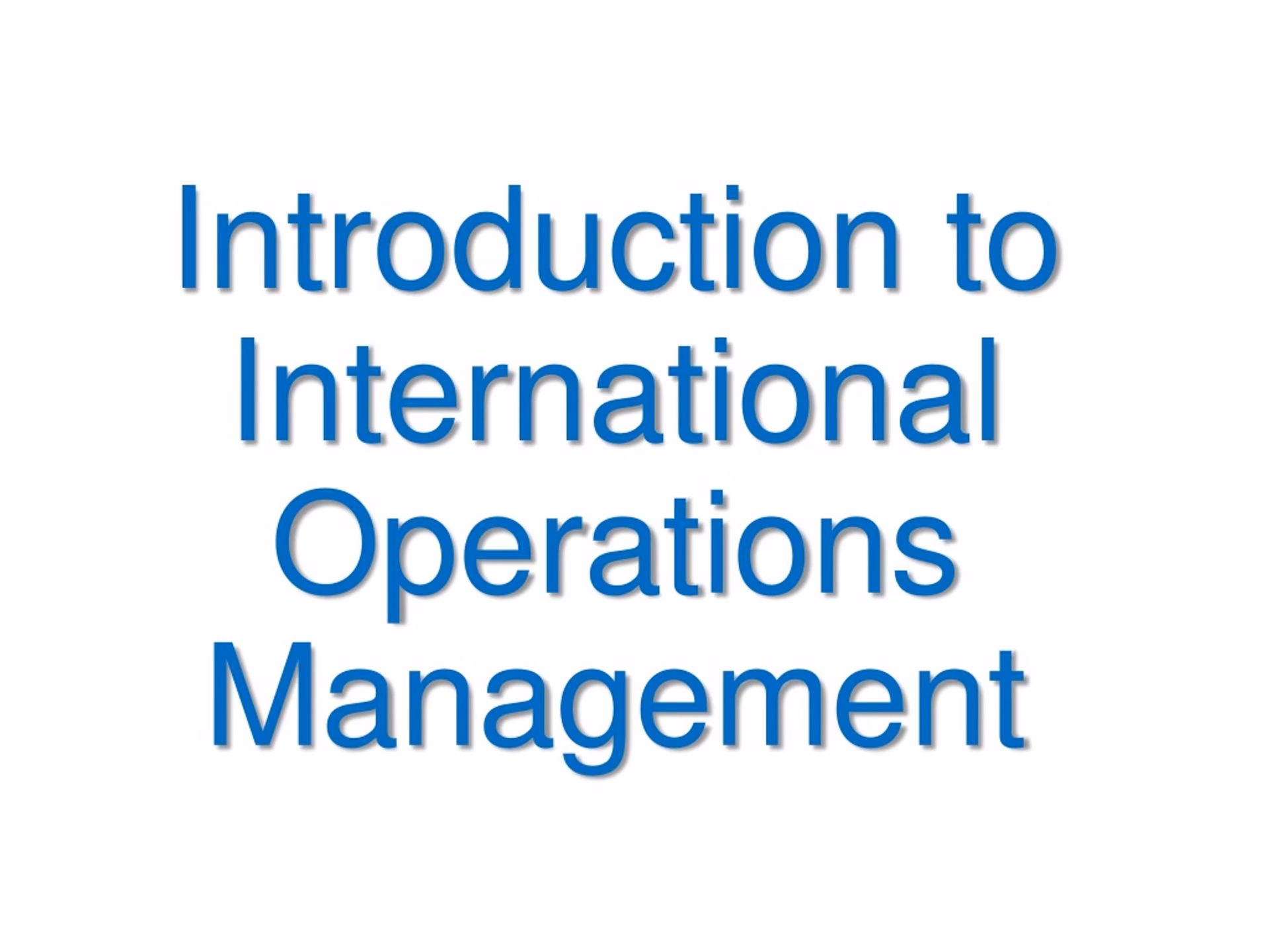 What is operations management PowerPoint presentation slides?