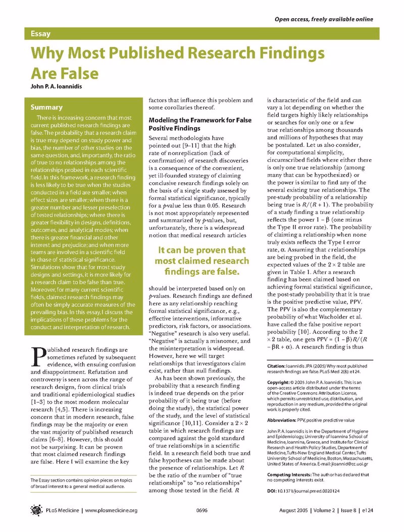 Is Ionnidis a good scientist?