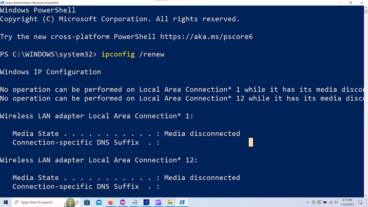 What is ipconfig /renew?