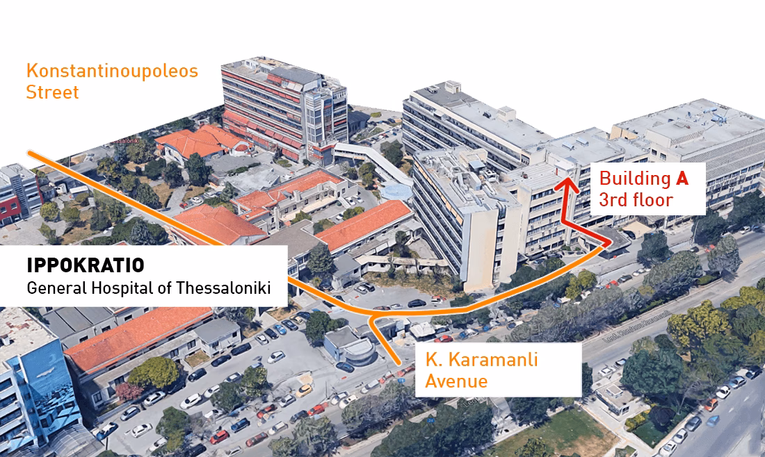 Who built Ippokrateio General Hospital of Thessaloniki?