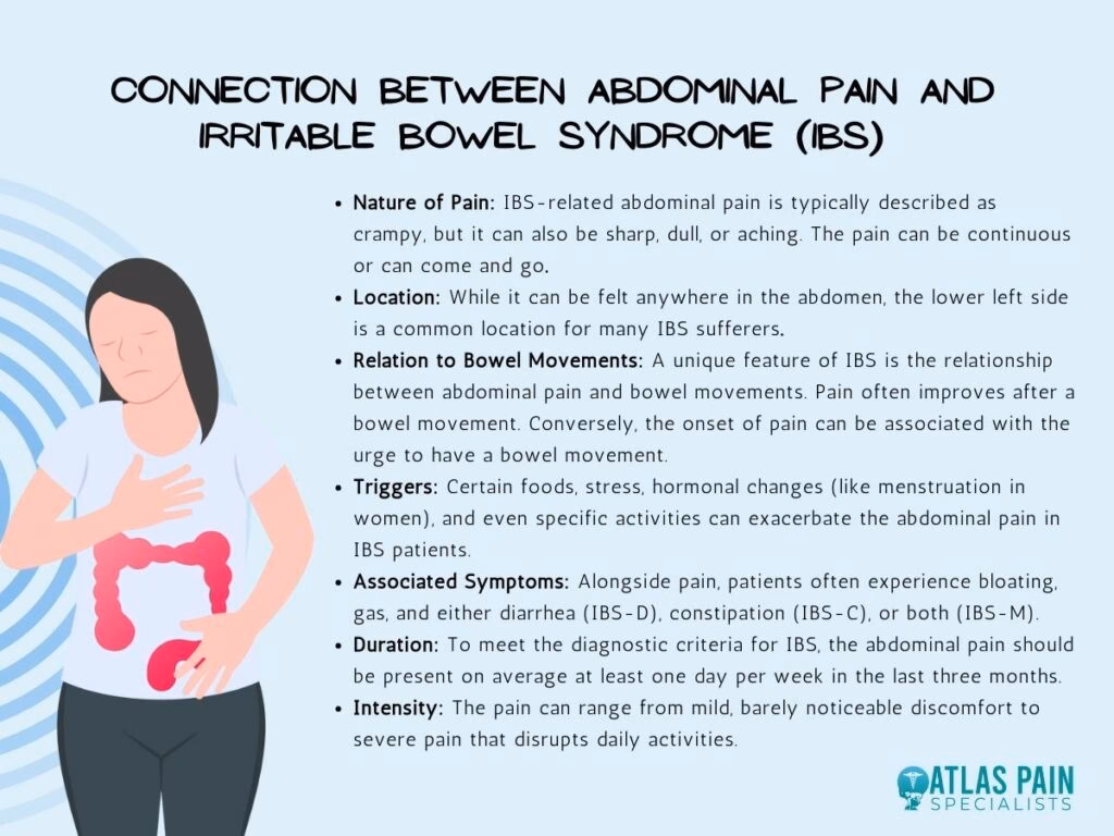 Does IBS cause upper left abdominal pain?