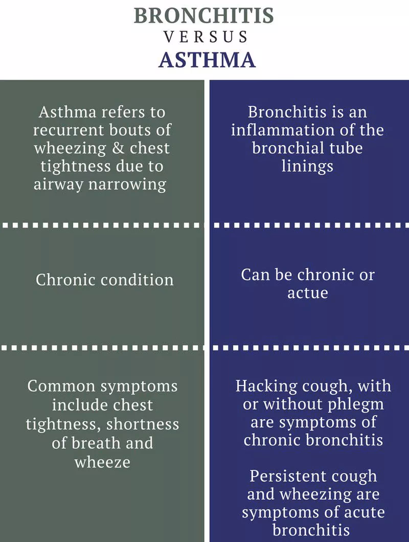 What is the connection between asthma and bronchitis?