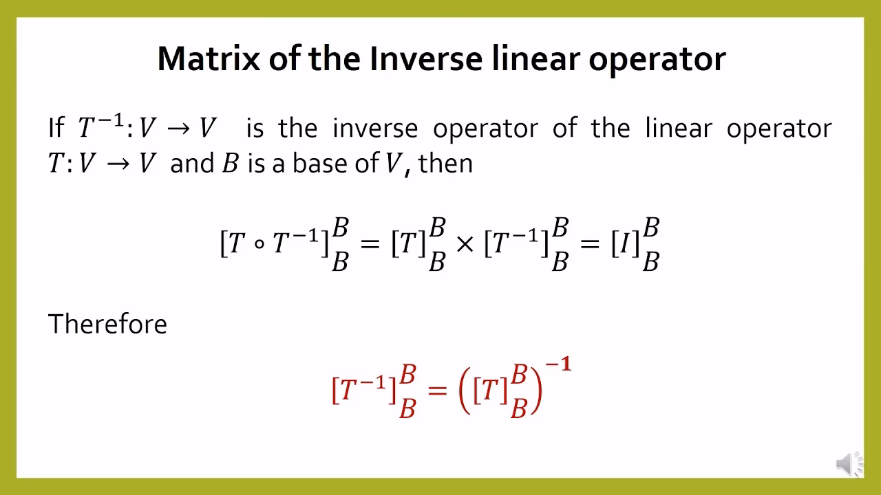 Is a matrix an operator?