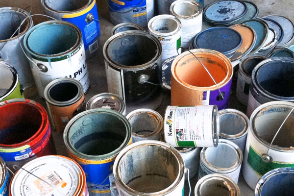 Are paint contaminated wastes hazardous or non-hazardous?