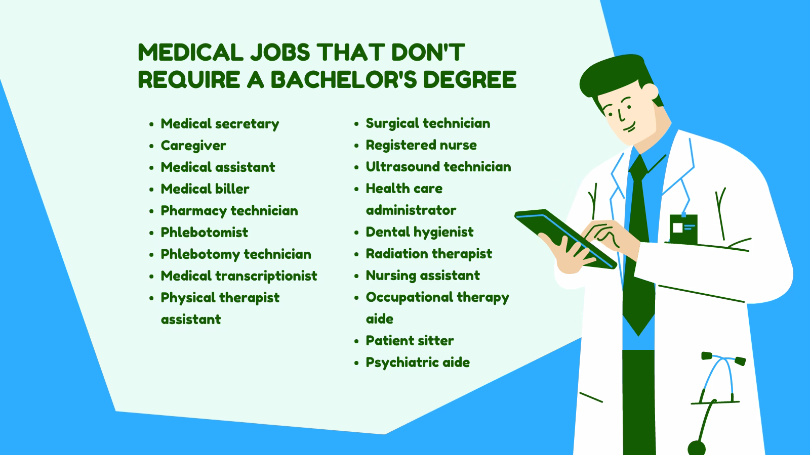 Do health care jobs require medical school?