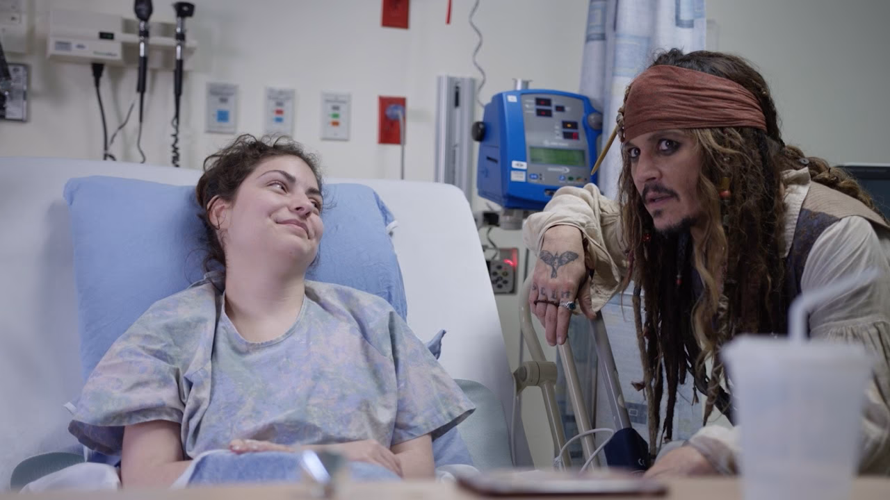 Did Johnny Depp visit the Donostia University Hospital?