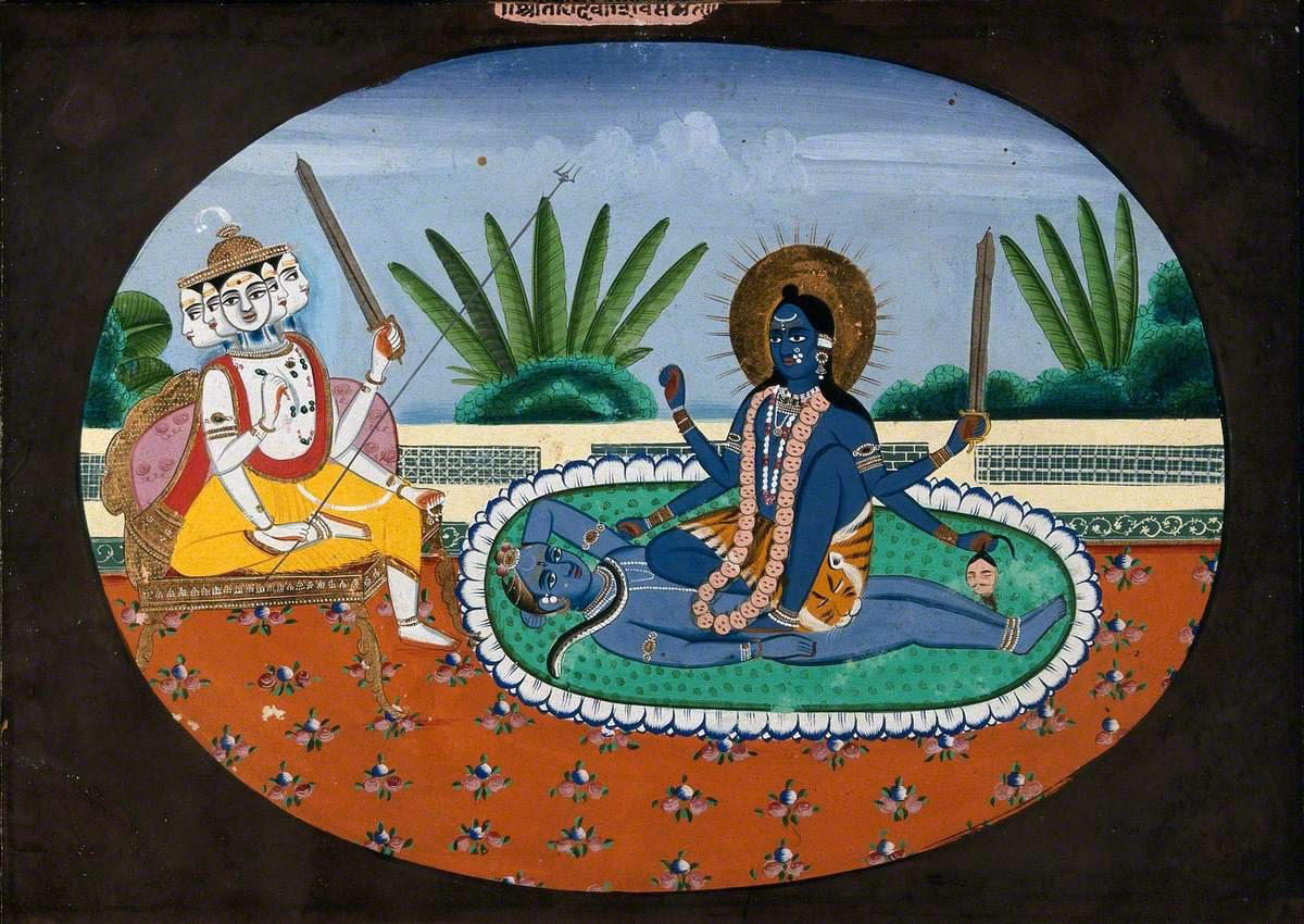 Why does Kali dance with Lord Shiva?