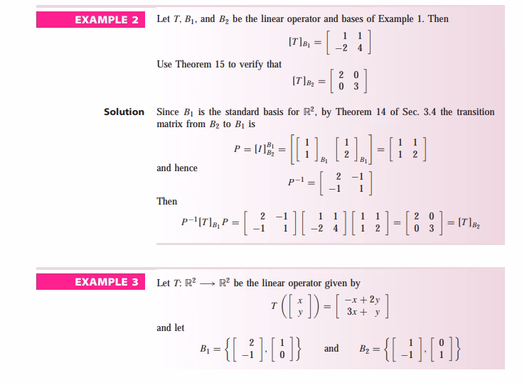 How is a linear operator determined?