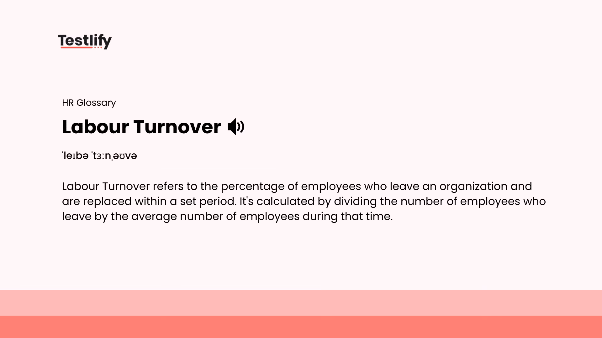 What is labour turnover metric?