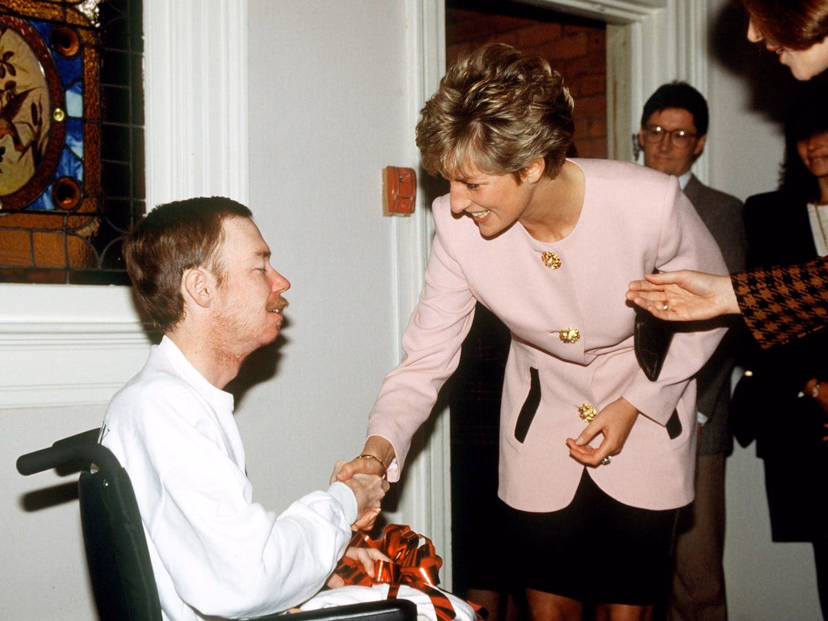 What did Princess Diana do for AIDS?