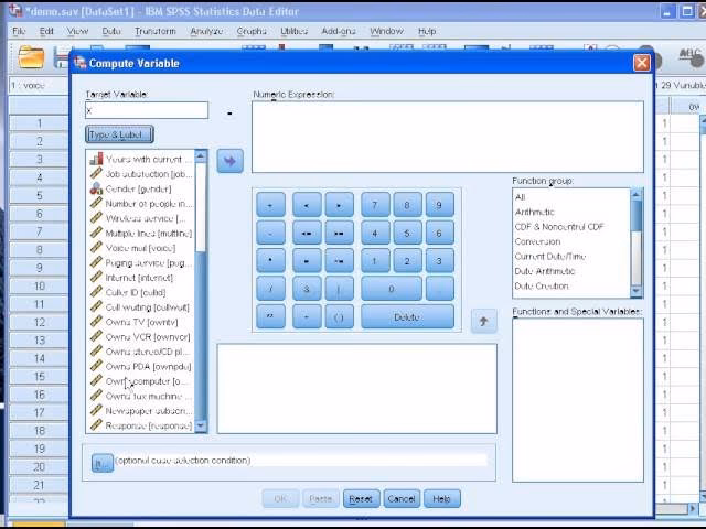 How do I combine variables in SPSS?