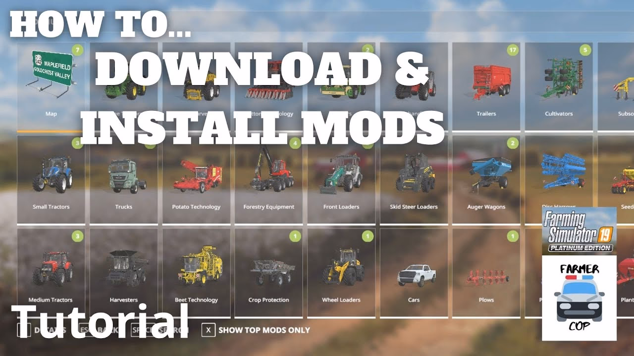 How do I download fs19 mods?