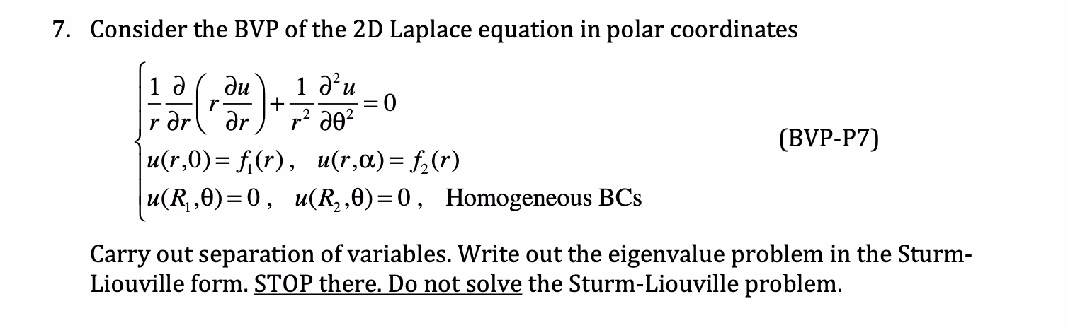 How do you write Laplace's equation in polar form?