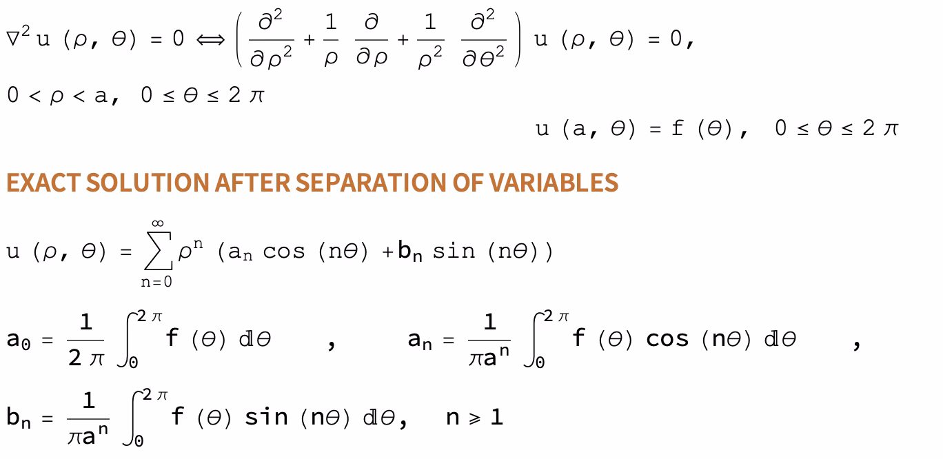 How do you represent heat and wave equations in a polar coordinate system?