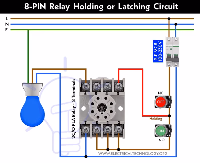 How does a latching relay work?