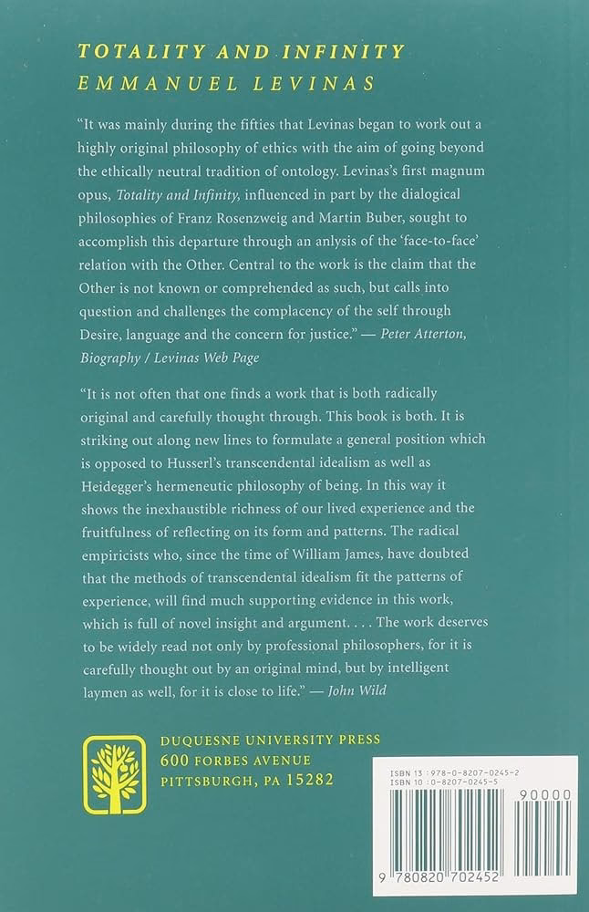 Who wrote totality & Infinity?