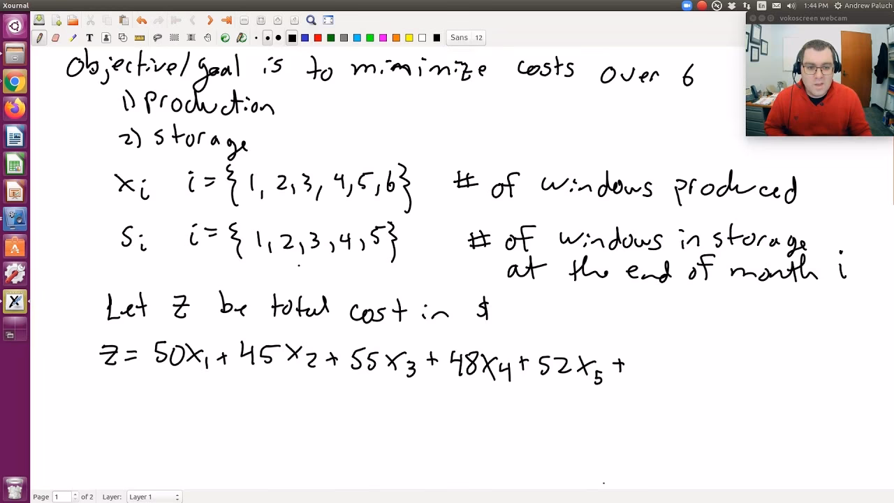 How is linear programming applied in a feed mill producing company?
