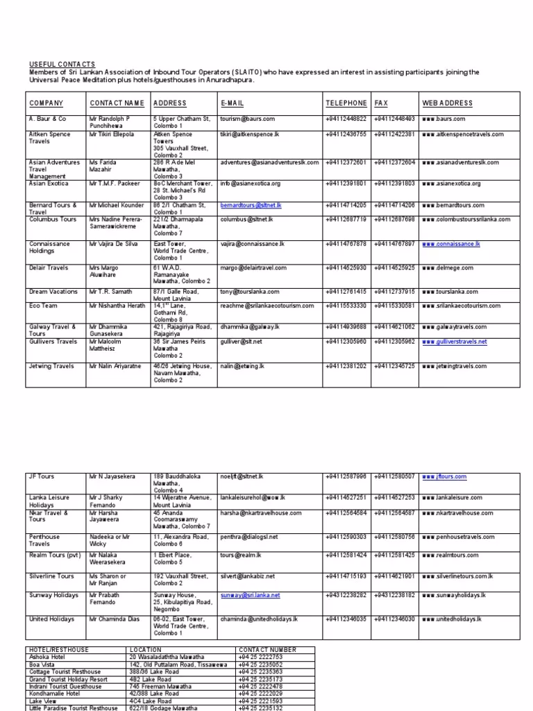What are outbound tour packages from Sri Lanka?