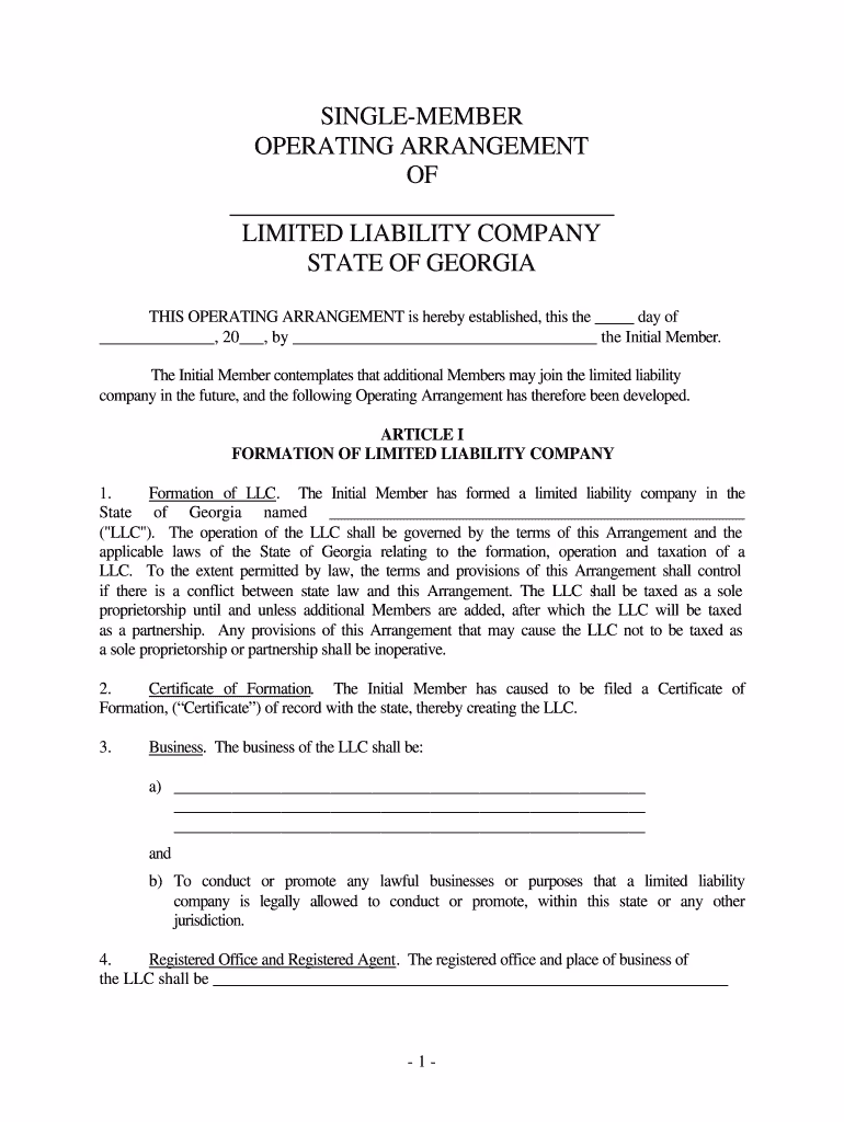 Can an LLC sign a contract in Georgia?