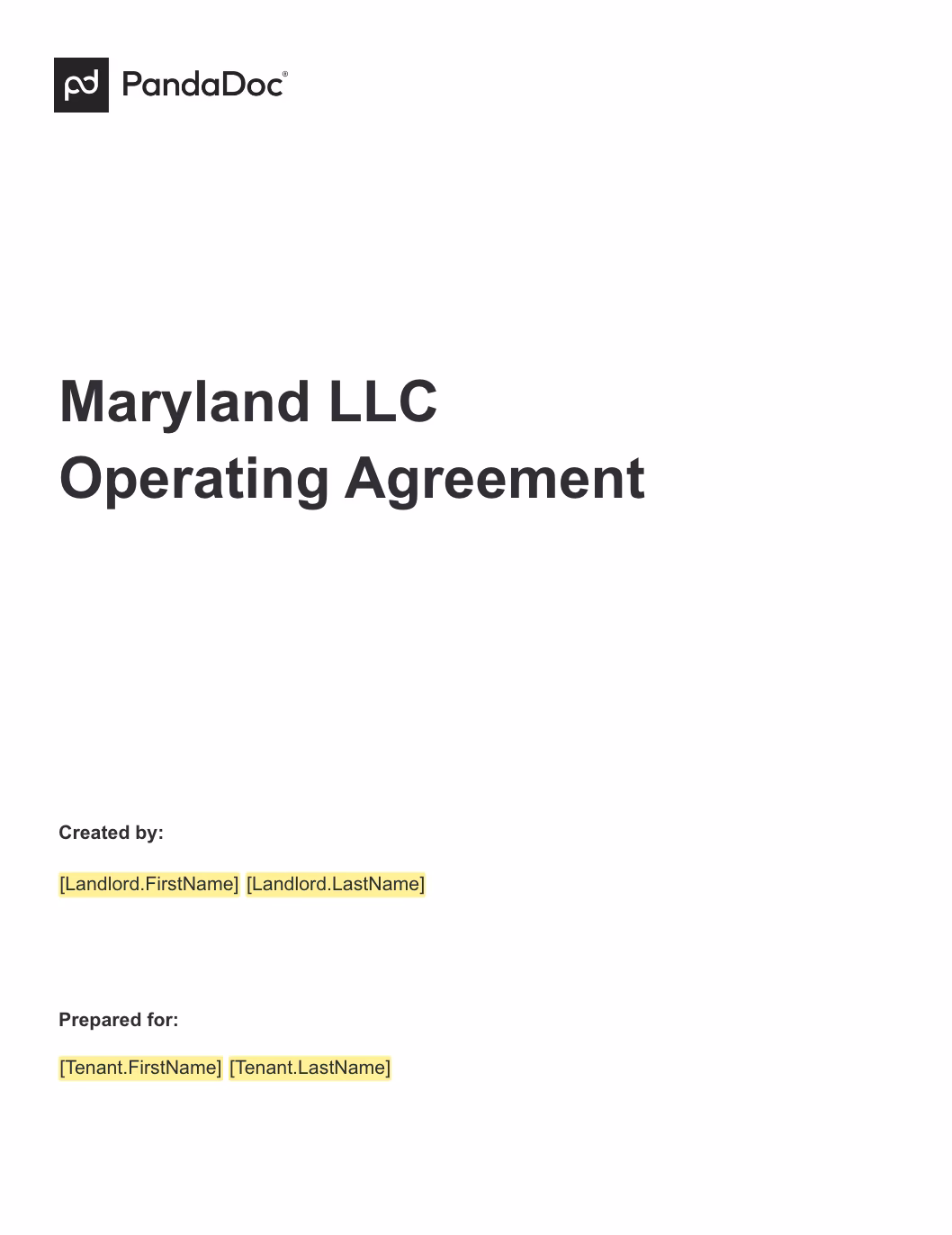 What is a Maryland LLC operating agreement?