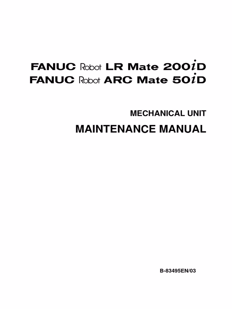 What is the operator's manual for FANUC robots LR mate 200id and arc mate 50id?