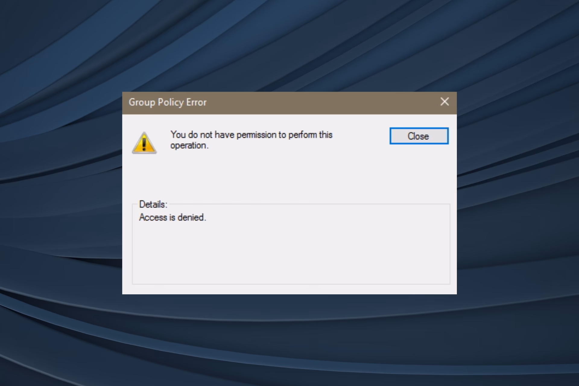 What happens if a user does not have permissions?