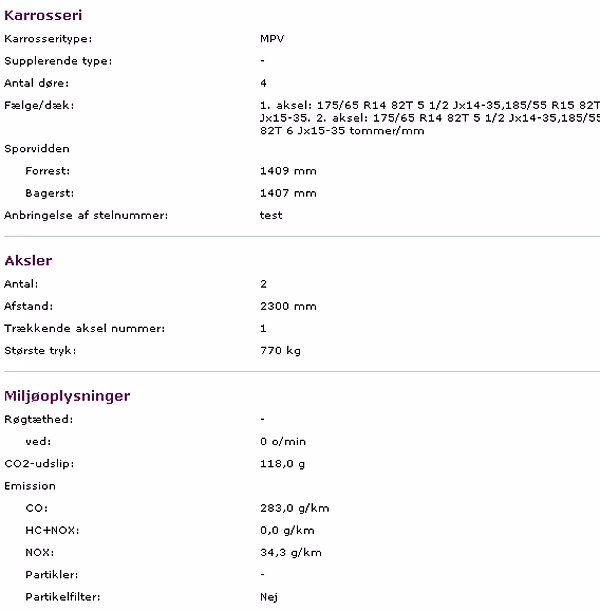Hvornår er bilens registreringsnummer matchet?