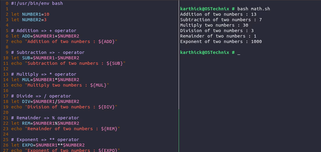 How to perform arithmetic calculations in Bash?