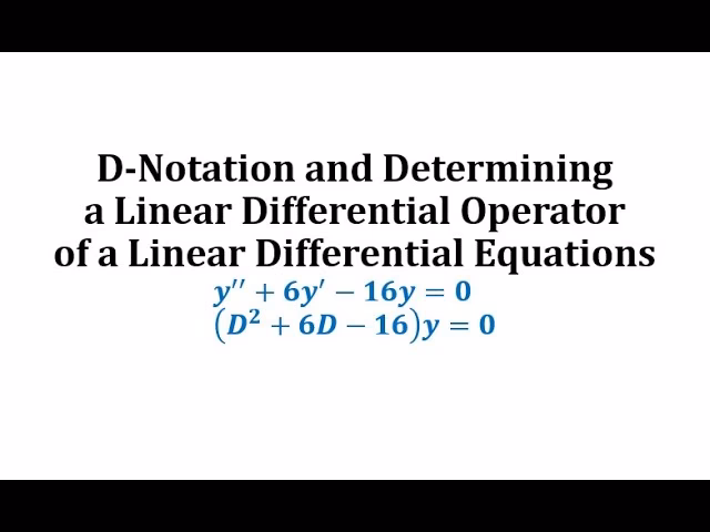 Which polynomial is a differential operator?