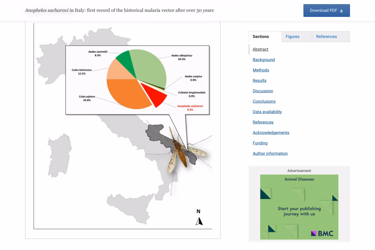 Wann war Malaria ein österreichisches Problem?