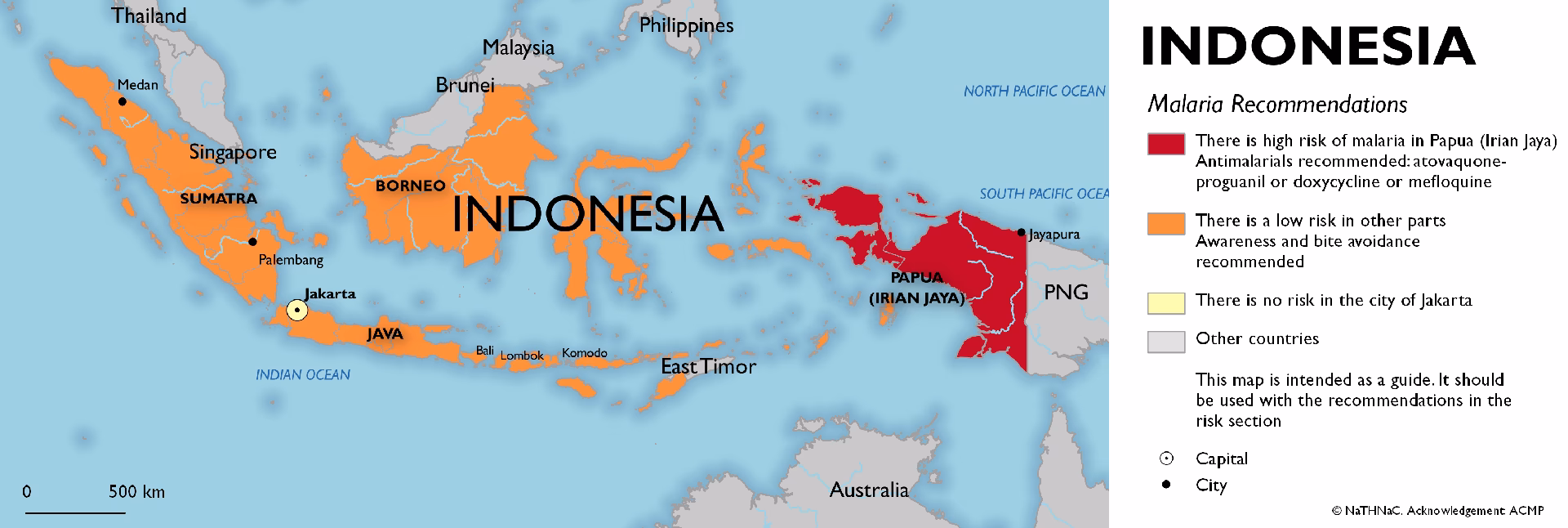 Where is malaria most common in Papua?