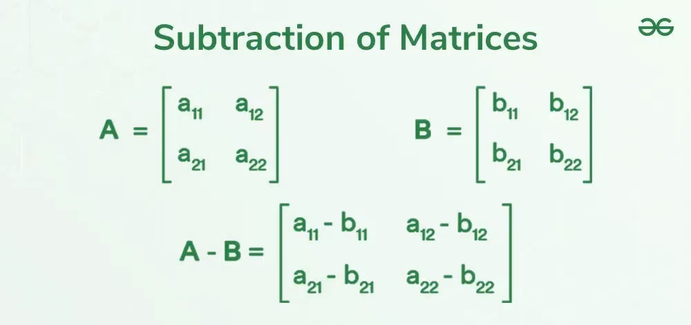What is the difference between adding and subtracting matrices?