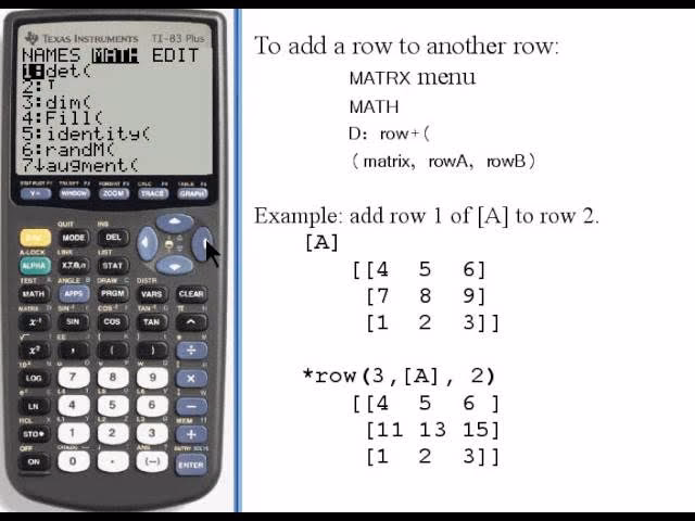 What is elementary row operation calculator?