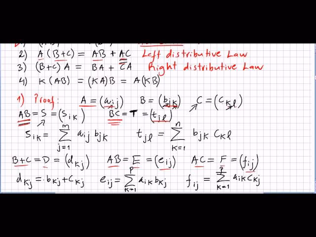 How do you prove a matrices?