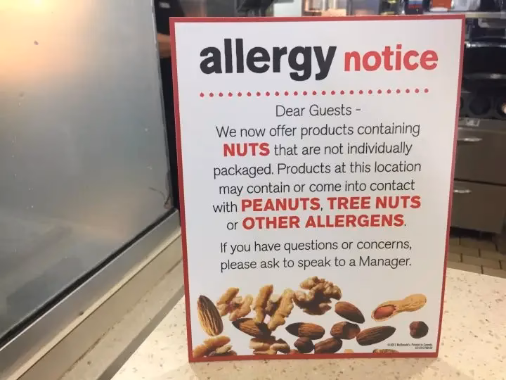 Can you eat at McDonald's if you have a severe allergy?