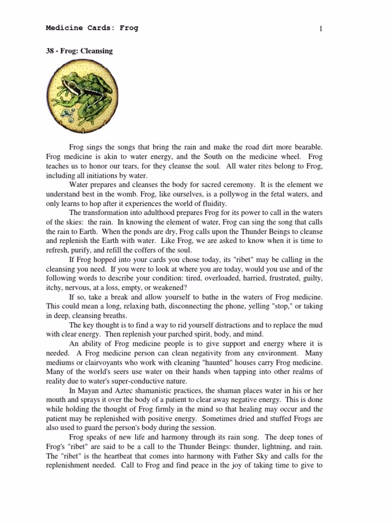 Is mud considered a frog medicine?