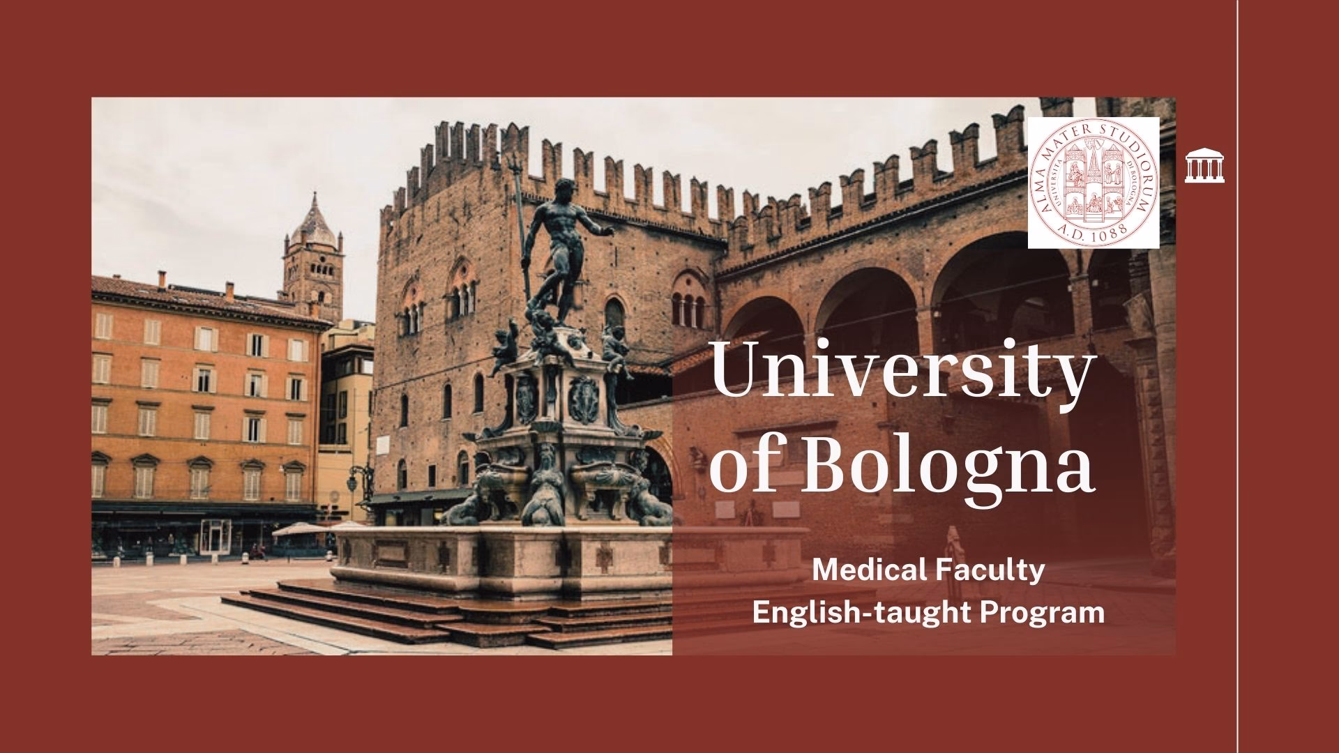 What is the primary objective of University of Bologna Medical School?