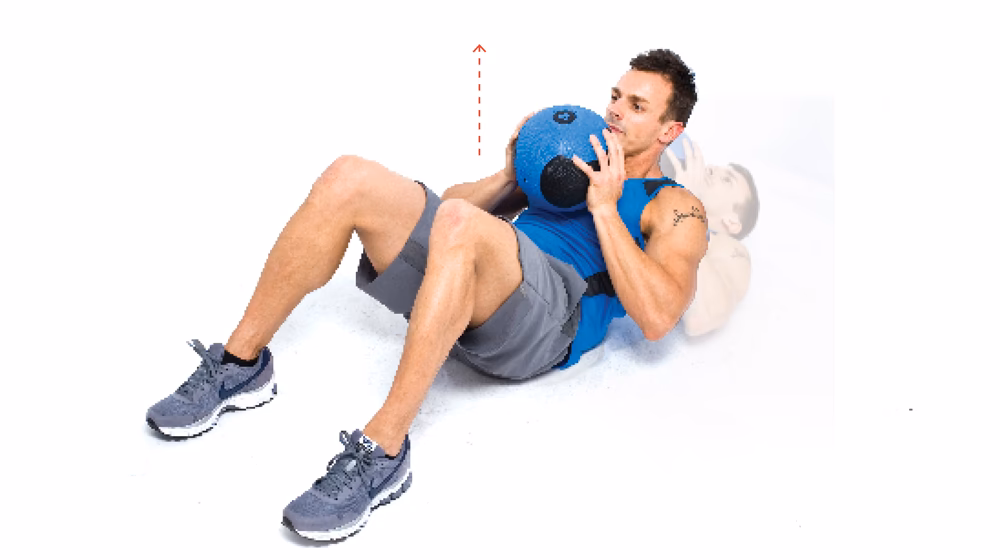 How do you do medicine ball crunches?