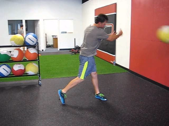What is a rotational Medicine Ball scoop toss?